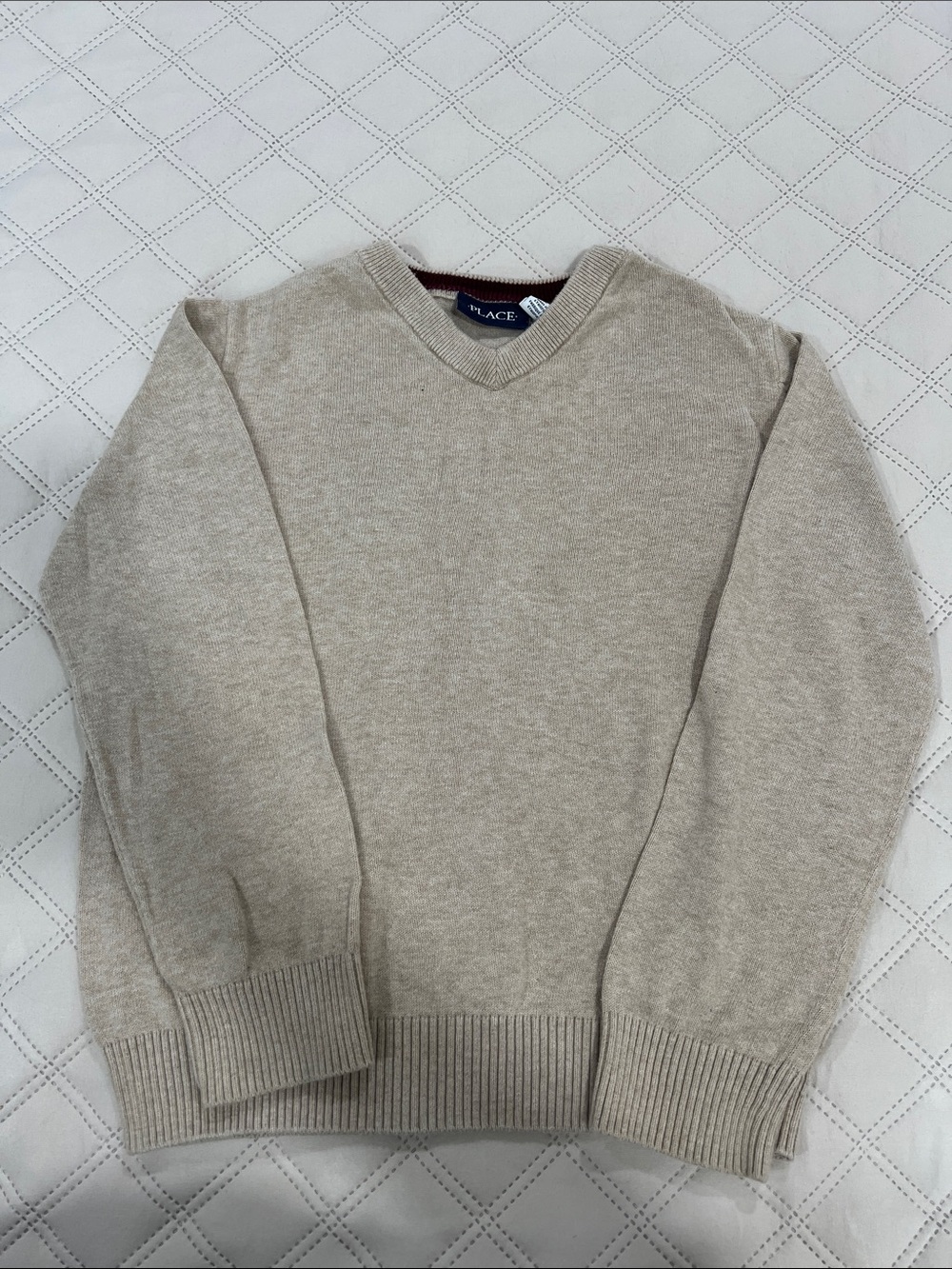 The Children's Place Tan V-Neck Sweater